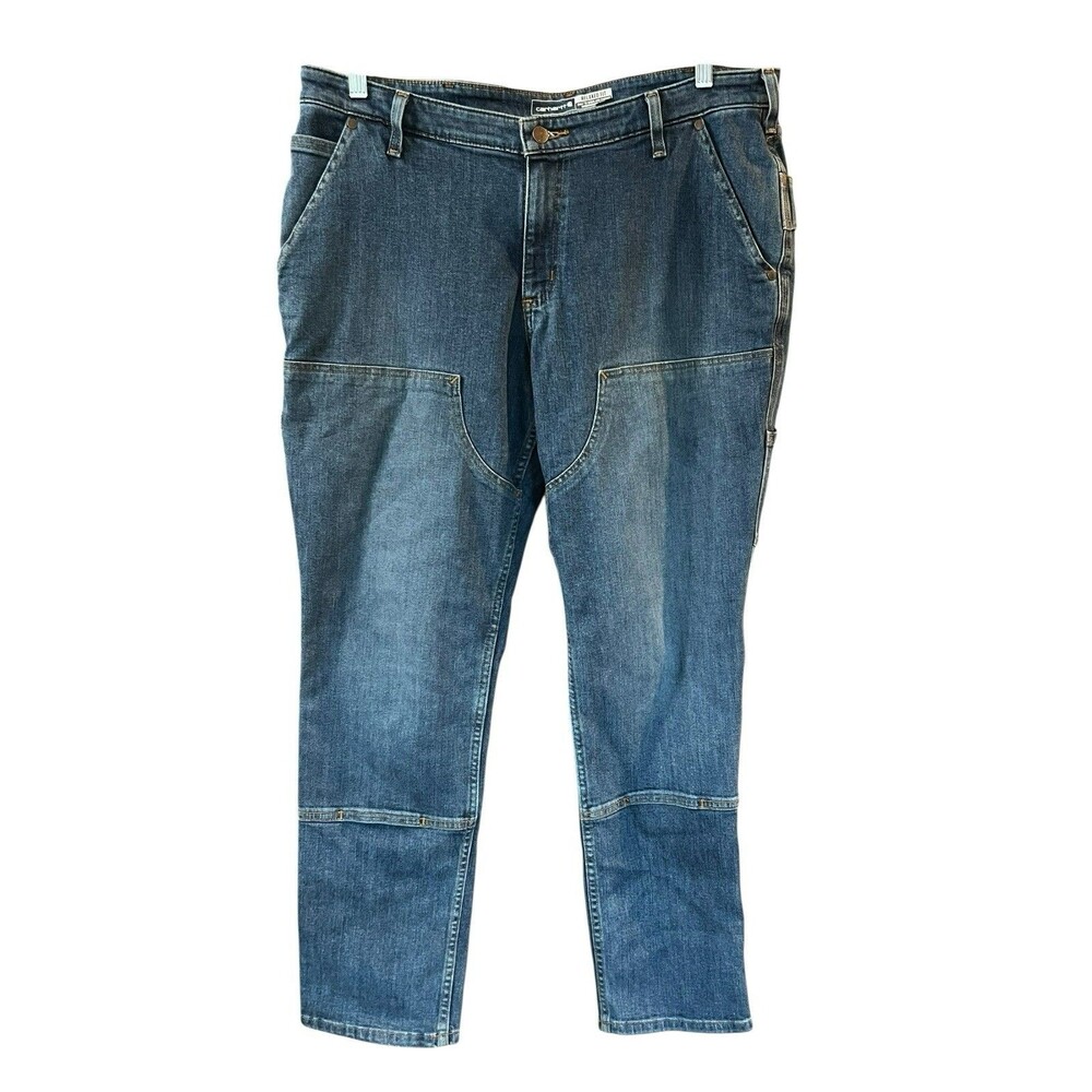 Carhartt Relaxed‎ Fit Women’s Jeans 16 Regular Double Knee Logger Carpenter